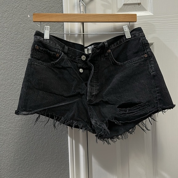 Agolde Pants - Agolde Parker distressed black shorts size 28